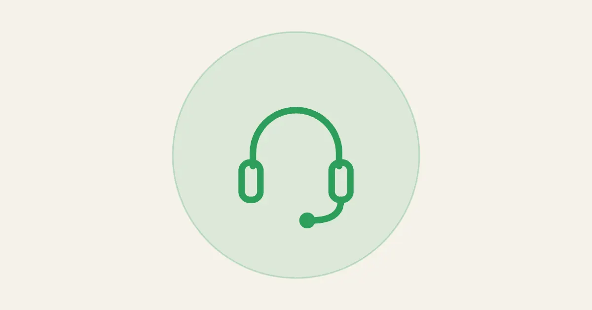 Ícone de headset de atendimento