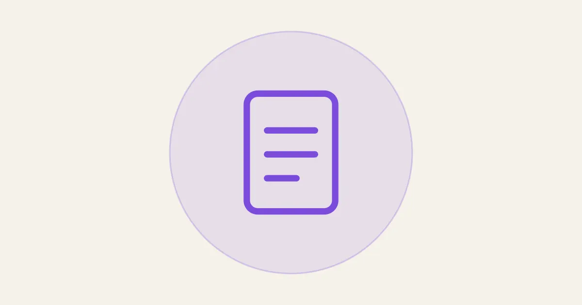 Ícone de documento com linhas de texto